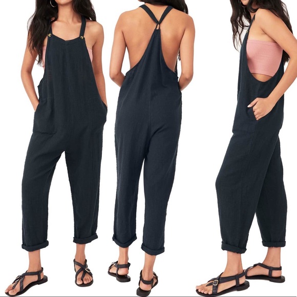 Free People Pants - NEW Free People Suzanne Sleeveless Jumpsuit in High Tide OB975802